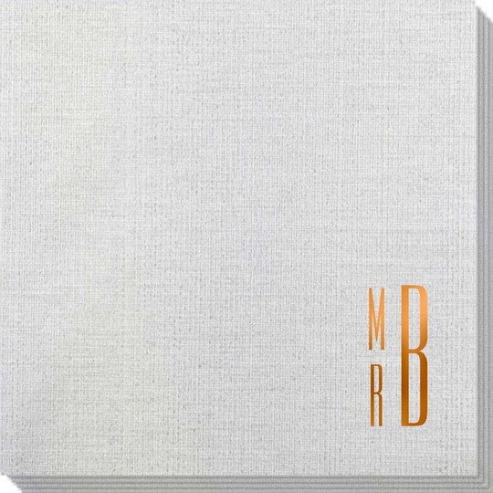Your Skinny Stacked Initials Bamboo Luxe Napkins